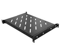 Mach Power Mensola Estraibile per Armadi Rack 19", Nera - Robusta, Versatile e Salvaspazio - Ideale per Server, Networking, Apparecchiature Elettroniche e molto altro (Profondità 345 mm)