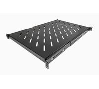 Mach Power Mensola Estraibile per Armadi Rack 19", Nera - Robusta, Versatile e Salvaspazio - Ideale per Server, Networking, Apparecchiature Elettroniche e molto altro (Profondità 730 mm)