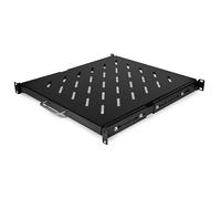 Mach Power Mensola Estraibile per Armadi Rack 19" - Profondità, Nero - Robusta, Versatile e Salvaspazio - Ideale per Server, Networking, Apparecchiature Elettroniche e molto altro (Profondità 530 mm)