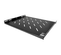 Mach Power Mensola Rack 19" 1U Ventilata, Acciaio Verniciato Polvere, Portata 45Kg, Profondità 350mm, Fissaggio 4 punti per armadi di rete 19" con profondità da 600mm, colore nero RAL9004.