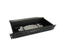 Mach Power Patch Panel 2U per Fibra Ottica 19", 48 Porte SC Simplex/96 LC Duplex, Montaggio a Rack, Acciaio Laminato, Nero