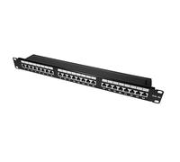 Mach Power Patch Panel Keystone CAT5e STP 24 Porte per Rack 19” - Pannello Vuoto per Moduli Keystone, Gestione Cavi Professionale (STP CAT5.e PER RACK 19", 24 Porte)