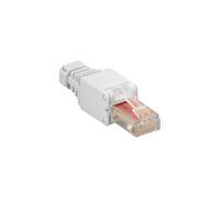 MACH POWER Plug RJ45 UTP CAT6 Toolless, Connettore Rete Senza Attrezzi, con Copriconnettore Bianco, Installazione Rapida per LAN, Patch Panel, Cavi Ethernet (NW-PLU6TL-WH)