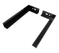 Mach Power Staffa di Supporto a L per Rack 19" profondità 450 mm, Set 2 Pezzi, Colore Nero (AR-BRL450)
