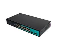 "Mach Power Switch 16 Porte Gigabit Unmanaged + 2 Porte SFP, Montaggio Rack 19", Alta Velocit?, Plug & Play, Espandibilit? in Fibra, Ideale per Reti Aziendali (SW-UG16L2SRM)"