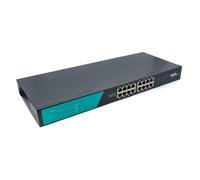 Mach Power Switch Ethernet 16 Porte Fast 10/100 Mbps, Unmanaged, Rack 19” 1U, Plug & Play, Struttura in Metallo, Ideale per Uffici, PMI e Videosorveglianza (SW-UF16L-054)