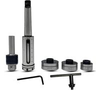 MachEl 2MT - Set di supporti per fustelle per maschiatura, filettatura e alesatura, con mandrino per trapano - Imperiale