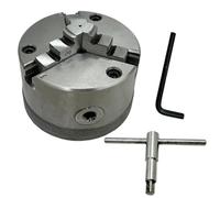 MachEl Mandrino autocentrante a 3 ganasce da 100 mm con piastra posteriore in ghisa (filettatura 1-1/8" x 12 UNF (2B) - Compatibile con torni Myford