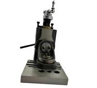 MacHel Mini slitta verticale girevole con 2 slot, scala laterale, piastra di base e mandrino autocentrante da 50 mm (4 ganasce)