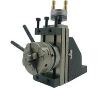 MachEl Tool Post Mini scorrevole verticale con mandrino autocentrante a 4 ganasce da 50 mm, completo di piastra posteriore con scala laterale integrata, progettato per applicazioni con mini tornio