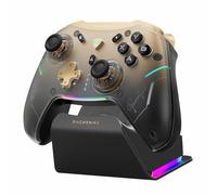 Machenike G5Pro V2 PC Controller Wireless per PC/Switch/Android/Smartphone con Grilletto Ottico-Microswitch, Controller Gaming Bluetooth, Dock di ricarica RGB Sync, Joystick Intercambiabili (Dorato)
