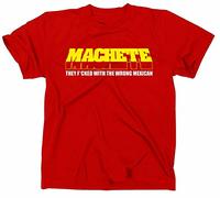 Machete Culto Maglietta Planet Terror Grind House, Rodriguez/Tarantino, Rot, X-Large