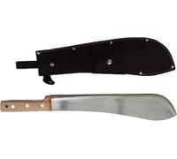 Machete da Giardino con Manico in Legno, Lama in Acciaio, 35 cm, con Custodia in Pelle