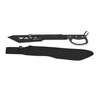 Machete EL29005 Modello base ESPARTANO II, Foglia colorata nera 49cm. Manico antiscivolo in ABS, lunghezza totale 65,5cm, con copertura in nylon