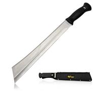 Machete Xforst da Bosco, Roncola Professionale e Grande Coltello Outdoor, Attrezzo da Taglio per Giardino, Rovi, Rami e Legna, Acciaio Inossidabile, con Custodia, 46 cm, BUC