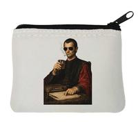 Machiavelli - Portamonete in neoprene, 10 x 11 cm, colore: Bianco