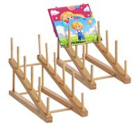 Machify 2 mensole per la stanza dei bambini, mini espositori in legno, organizer da scrivania a più livelli, asilo nido, aula, bagno, soggiorno