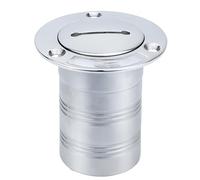 Machify 316 Ss Marine Deck Fill, 50 mm in acciaio inox per serbatoio di carburante per barca marina yacht serbatoio di gas con chiave, piastra superiore da 3,15 pollici, resistente alla corrosione