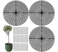 Machify 36 picchetti inclusi, protezioni per fiori in ABS, 3 griglie per vasi per piante, coperture per vasi da fiori da 50,8 cm, tappi per scavare animali domestici per piante da interni ed esterni