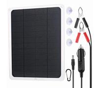 Machify Caricatore solare monocristallino da 20 W per auto, 12 V DC, flessibile, portatile, per barche e moto, uso esterno con ventose e moschettoni