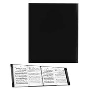 Machify Cartella musicale per coro, raccoglitore espandibile di 4 pagine per spartiti, formato A4, capacità 52 pagine, cartella scrivibile che tiene spartiti e archiviazione di file, guscio nero