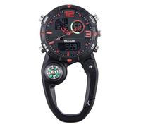 Machify Compass Orologio digitale con moschettone, impermeabile 3Atm, ora/data, multifunzione, orologio sportivo per attività all'aria aperta, con clip luminosa, impostazione sveglia, 8,9 x 4,6 x 1,5