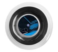 Machify Corda da tennis in poliestere 200 m, calibro 17, rivestimento in silicone reticolato, controllo di precisione, nero, lunga durata, rotazione alta, gioco professionale e allenamento tennis