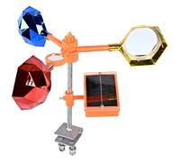 Machify Dissuasore per uccelli a energia solare, funzione intelligente di voce e luce, base zincata, struttura in acciaio inossidabile e plastica per fattorie, frutteti