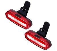 Machify Fanale posteriore rosso e bianco, 2 pezzi, USB -C ricaricabile, luci di sicurezza posteriori, impermeabile IPX6, 2,8 x 0,9 x 0,8 pollici