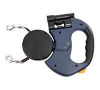 Machify Guinzaglio doppio retrattile per due cani di piccola taglia e media, 3 m, senza piombo, manico ergonomico, controllo con una sola mano, portatile