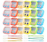 Machify Insegnante per allarme forte, 24 pezzi Bulk Digital Timer, Classroom Magnetic Timer, Grande Display LCD Timer, Interruttore On/Off, Minuti Secondi Conto Alla Rovescia Esercizio Cuoco Cottura