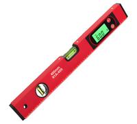 Machify Livella elettronica da 15,7", goniometro di precisione con retroilluminazione LCD, robusto cercatore angolare, struttura in lega di alluminio con base a scanalatura a V