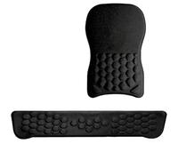 Machify Machify - Set tastiera e tappetino per mouse con massaggio, design ergonomico, supporto per tunnel carpale, include sottobicchiere, base antiscivolo