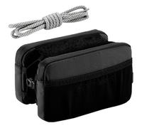 Machify Mountain Road S Borsa da sella da 21,4 cm, colore nero, con tasche in rete, cinghie, nastro magico, borsa da sella sospesa