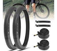 Machify Pneumatici sostituibili, pneumatici in gomma per strade dure, sentieri fangosi, set di ricambio per pneumatici da montagna 26 X 1,95, pneumatici pieghevoli portatili Xc con camere d'aria e