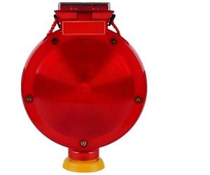 Machify Semaforo lampeggiante rosso, luci solari di avvertimento di visibilità 360°, luce impermeabile della barriera della strada, distanza visibile di 1000 m, sicurezza industriale