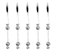 Machify Set di 5 tagliacarte con perline argentate in acciaio inox, lama sottile, per uso domestico e ufficio