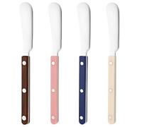 Machify Set di coltelli da burro in acciaio inossidabile 304, con manici in ABS, 4 coltelli, lame a lunga durata, non affilate, per cioccolato, burro, formaggio e, per una facile diffusione, design