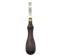 Machify Skiver - Utensile in pelle, con manico in legno di ebano, coltello per la lavorazione della pelle, utensile da taglio da 0,5 cm (0,6 cm), strumento per smussare i bordi, lunghezza 14,8 cm