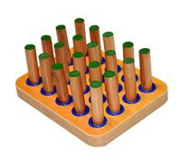 Machify Tavola in legno per la coordinazione occhio-mano e il recupero dell'ictus, per l'allenamento delle abilità motorie, include 20 pioli, finitura naturale liscia, 18 x 14 x 2 cm
