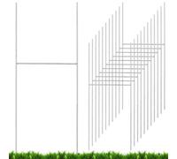 Machify Tavole pubblicitarie, Pali in metallo H 38 × 15,2 cm, Supporti per cartelli per prato resistente alle intemperie, 12 pali in filo metallico, robusti pali per cartelli ondulati in plastica