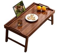 Machify Vassoio da letto pieghevole in legno con bordi rialzati, portatile multiuso per laptop e scrivania per la colazione per divano e finestra a bovindo