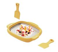 Machine À Glace Roulée | Acier Inoxydable Avec 2 Grattoirs | Machine À Glace Facile À Préparer | Pour Et Adultes Fait Maison Crème Glacée Sorbet Dessert Yaourt Maison Cuisine