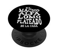 Macho Alfa Lomo Plateado PopSockets PopGrip Adesivo