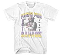 Macho Man - Randy E Stars - American Classici - Bianco Adulto Manica Corta