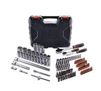 Machoman Valigetta Utensili 119 Pezzi, Bussole Cr-V e Inserti Hex | Cricchetti reversibili 72 denti, Torx Allen PH SL, bricolage casa garage