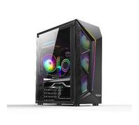 MACHPOWER IT-GMSC14 CASE GAMING RGB ATX MICRO-ATX 1xSTRISCI LED RGB PANNELLO LAT