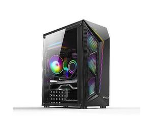 MACHPOWER IT-GMSC14 CASE GAMING RGB ATX MICRO-ATX 1xSTRISCI LED RGB PANNELLO LAT
