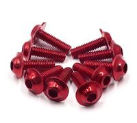 MACHSWON 10 bulloni esagonali rossi M6 x 19 mm per carenatura targa, viti per moto 1996-2023
