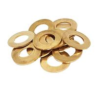 MACHSWON 10 PZ Rondelle Piatte Ottone Guarnizioni Piane M10 ID 20mm OD 1.5mm Spessore Rotondo Anelli di Rame Guarnizione Rondella di Fermo Metallo Anello Vite di Fissaggio Accessori Hardware